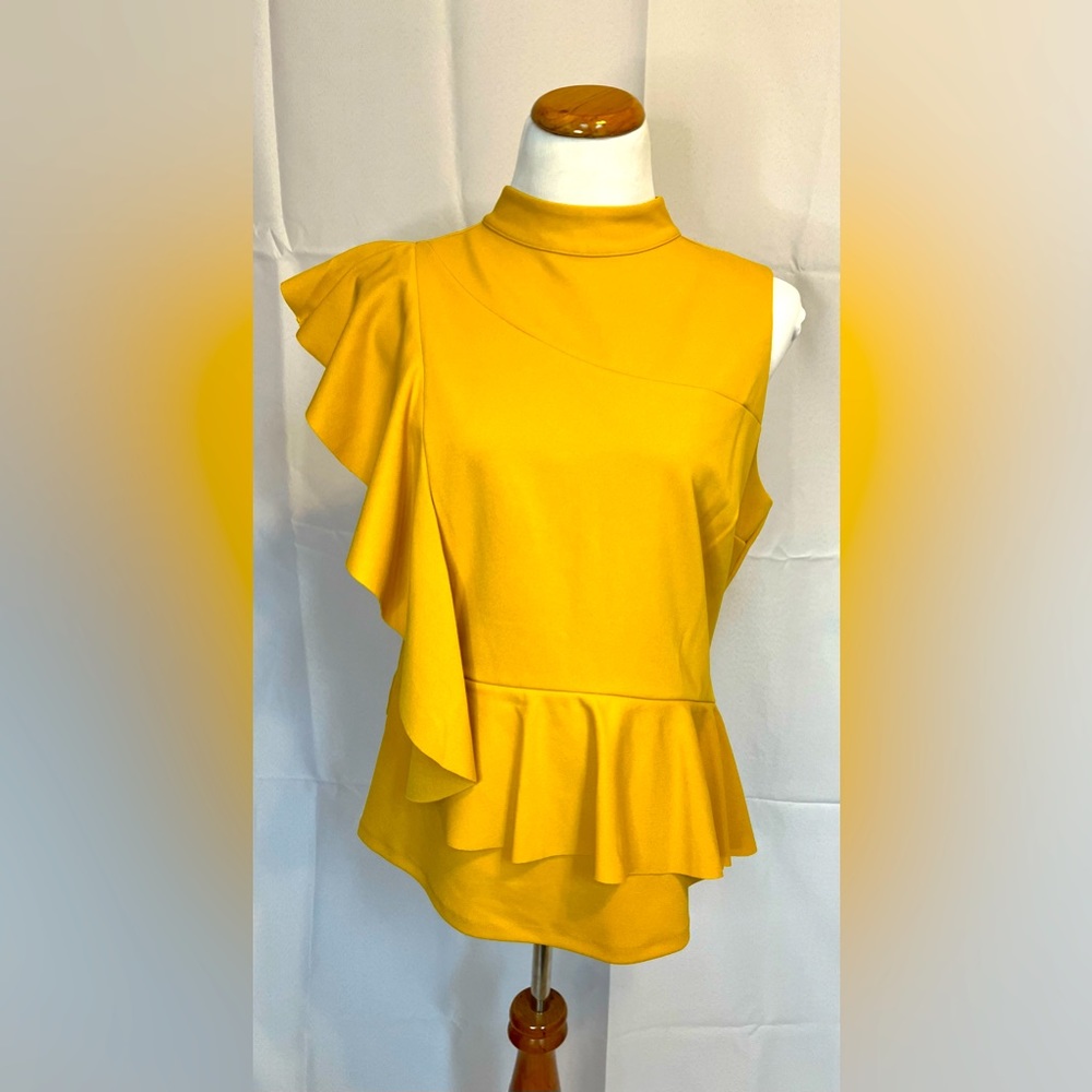 Women’s Mustard yellow asymmetrical top